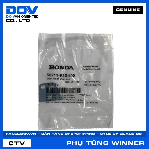 ĐỆM LÓT ĐỂ CHÂN SAU WINNER 150, WINNER R, WINNER X — 50711K15900