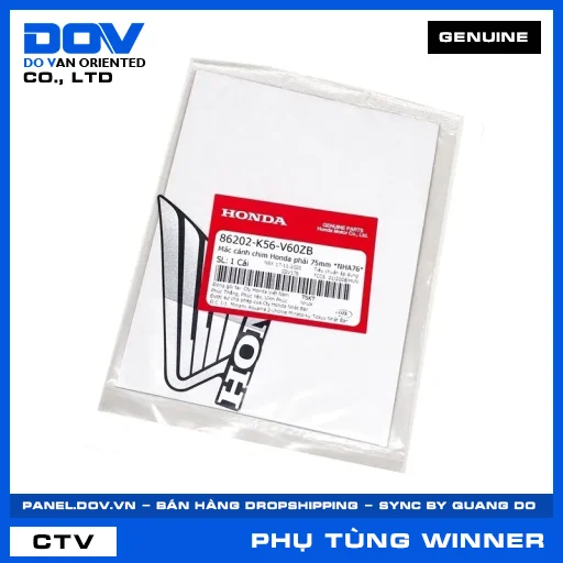 MÁC CÁNH CHIM HONDA PHẢI 75MM *NHA76* WINNER X — 86202K56V60ZB