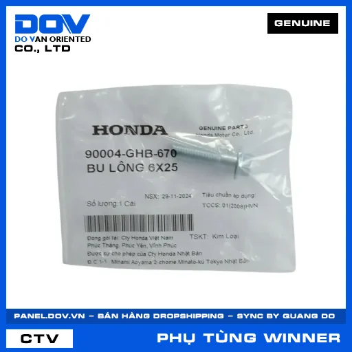 BU LÔNG 6X25 WINNER 150, WINNER R, WINNER X — 90004GHB670