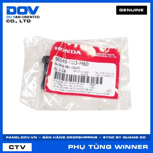 BU LÔNG DẦU 10X25 WINNER 150, WINNER R, WINNER X — 90145K03M60