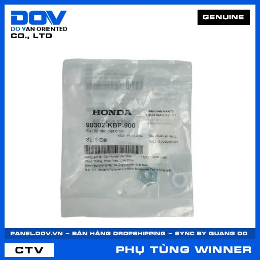 ĐAI ỐC ĐẶC BIỆT 6MM WINNER 150, WINNER R, WINNER X — 90302KBP900