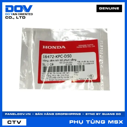 VÒNG ĐÊM KÍN BỘ PHUN XĂNG MSX 125 — 16472KPCD50