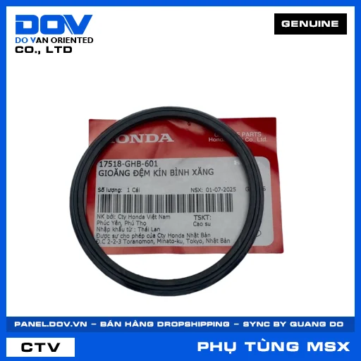 GIOĂNG ĐỆM KÍN BÌNH XĂNG MSX 125 — 17518GHB601