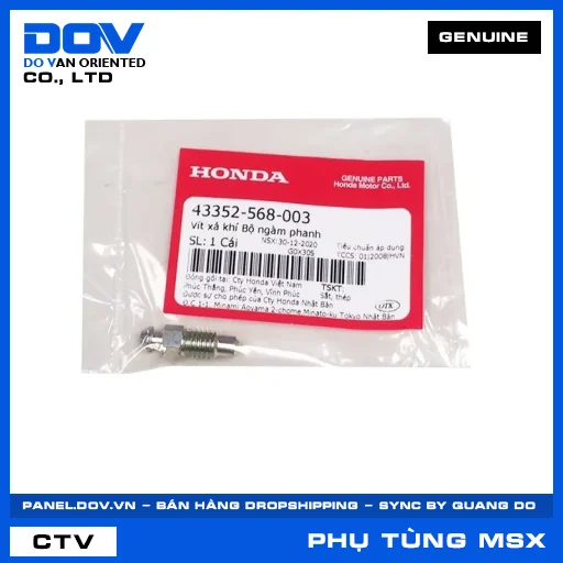 VÍT XẢ KHÍ BỘ NGÀM PHANH (thắng) MSX 125 — 43352568003