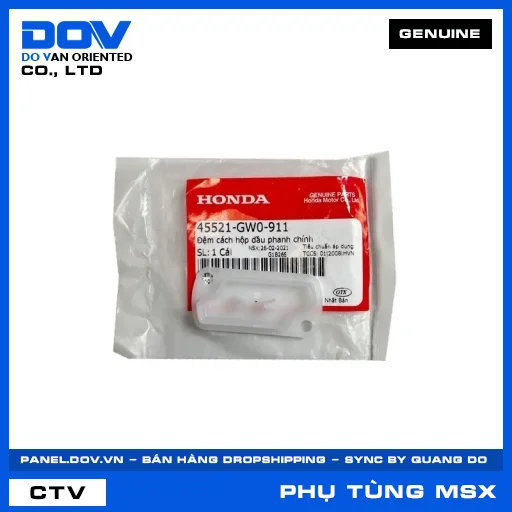 ĐỆM CÁCH XY-LANH PHANH (thắng) MSX 125 — 45521GW0911