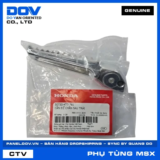 CẦN ĐỂ CHÂN SAU TRÁI MSX 125 — 50730KT7761