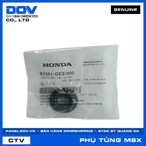 CAO SU ĐỆM BẦU LỌC KHÍ (lọc gió) MSX 125 — 83551GE2000