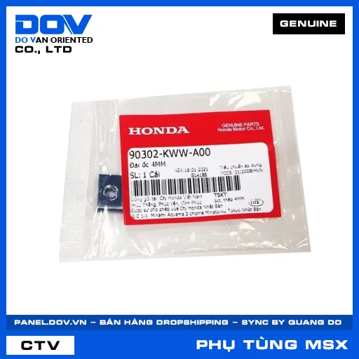 ĐAI ỐC 4MM MSX 125 — 90302KWWA00