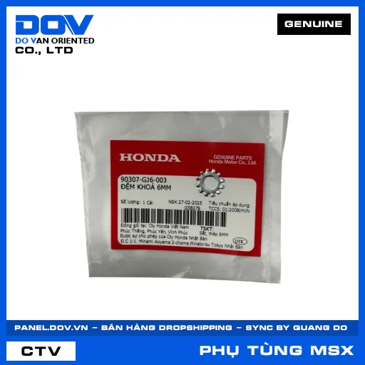 ĐỆM KHOÁ 6MM MSX 125 — 90307GJ6003