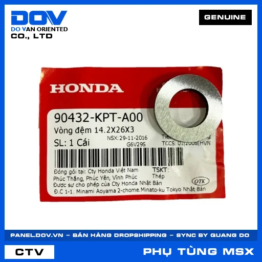 VÒNG ĐỆM 14.2X26X3 MSX 125 — 90432KPTA00