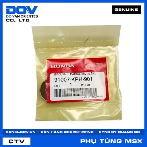 VÒNG BI TRỤC CƠ 6001U MSX 125 — 91007KPH901