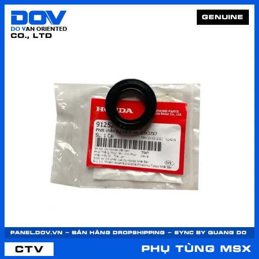 PHỚT CHẮN BỤI VÀNH XE, 23X37X7 (niềng) MSX 125 — 91252KGH902