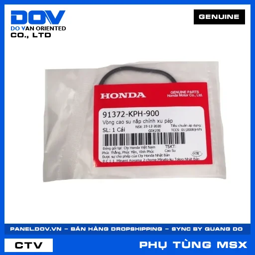 Vòng cao su nắp chỉnh xu páp MSX 125 — 91372KPH900