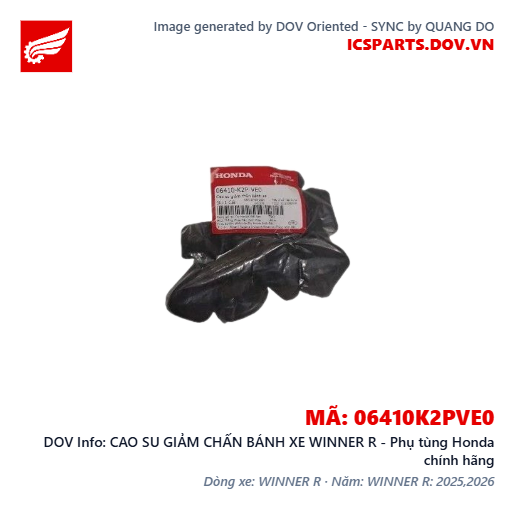 CAO SU GIẢM CHẤN BÁNH XE WINNER R - Phụ tùng Honda chính hãng