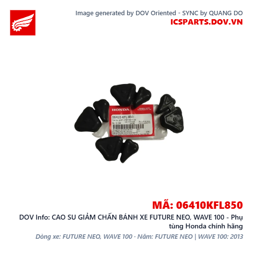 CAO SU GIẢM CHẤN BÁNH XE FUTURE NEO, WAVE 100 - Phụ tùng Honda chính hãng
