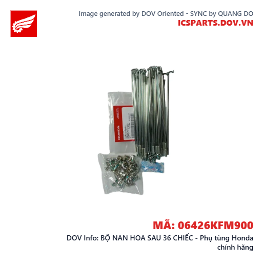 BỘ NAN HOA SAU 36 CHIẾC - Phụ tùng Honda chính hãng
