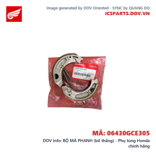 BỘ MÁ PHANH (bố thắng) - Phụ tùng Honda chính hãng