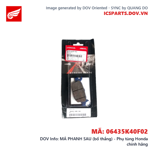 MÁ PHANH SAU (bố thắng) - Phụ tùng Honda chính hãng