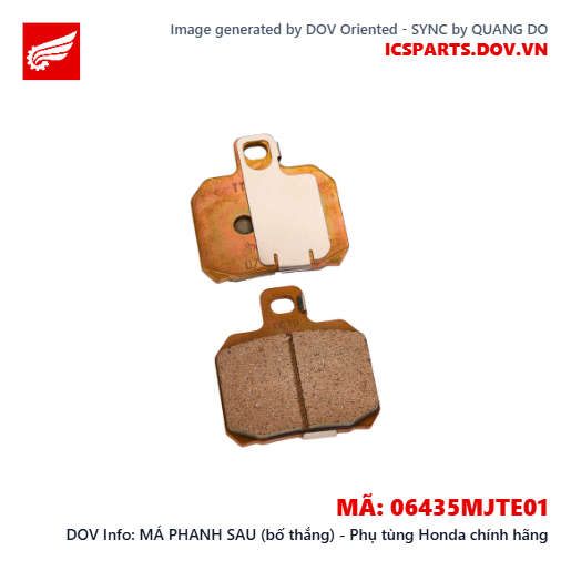 MÁ PHANH SAU (bố thắng) - Phụ tùng Honda chính hãng