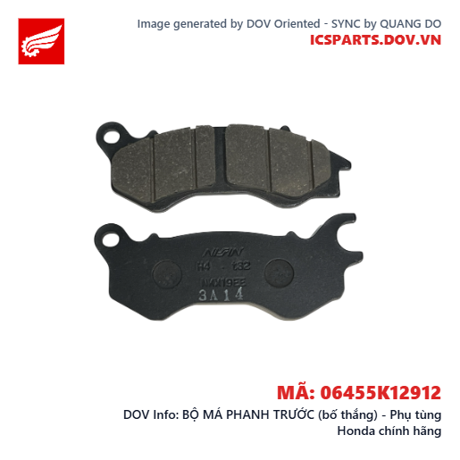 BỘ MÁ PHANH TRƯỚC (bố thắng) - Phụ tùng Honda chính hãng