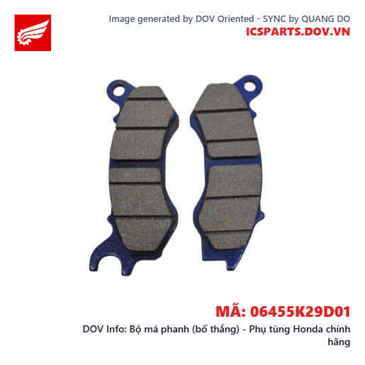 Bộ má phanh (bố thắng) - Phụ tùng Honda chính hãng