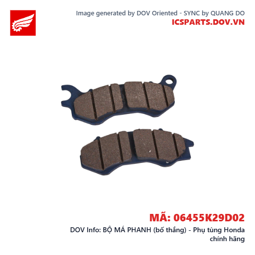 BỘ MÁ PHANH (bố thắng) - Phụ tùng Honda chính hãng