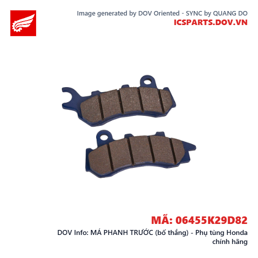 MÁ PHANH TRƯỚC (bố thắng) - Phụ tùng Honda chính hãng