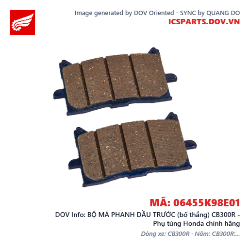 BỘ MÁ PHANH DẦU TRƯỚC (bố thắng) CB300R - Phụ tùng Honda chính hãng