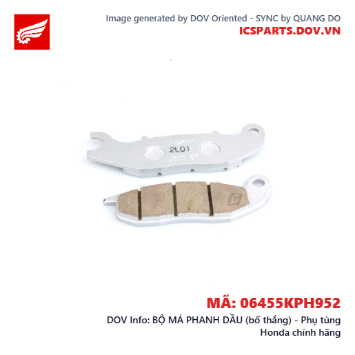 BỘ MÁ PHANH DẦU (bố thắng) - Phụ tùng Honda chính hãng