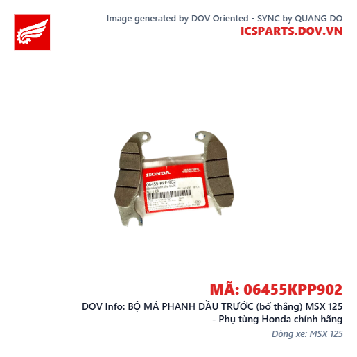 BỘ MÁ PHANH DẦU TRƯỚC (bố thắng) MSX 125 - Phụ tùng Honda chính hãng