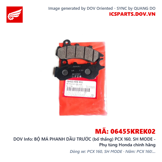 BỘ MÁ PHANH DẦU TRƯỚC (bố thắng) PCX 160, SH MODE - Phụ tùng Honda chính hãng