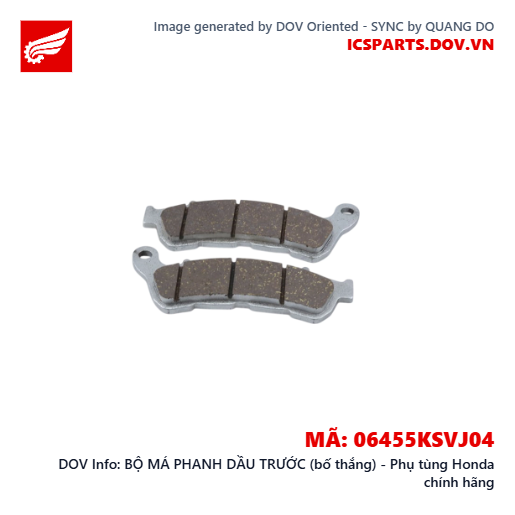 BỘ MÁ PHANH DẦU TRƯỚC (bố thắng) - Phụ tùng Honda chính hãng