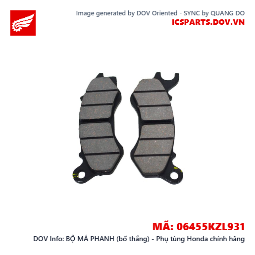 BỘ MÁ PHANH (bố thắng) - Phụ tùng Honda chính hãng