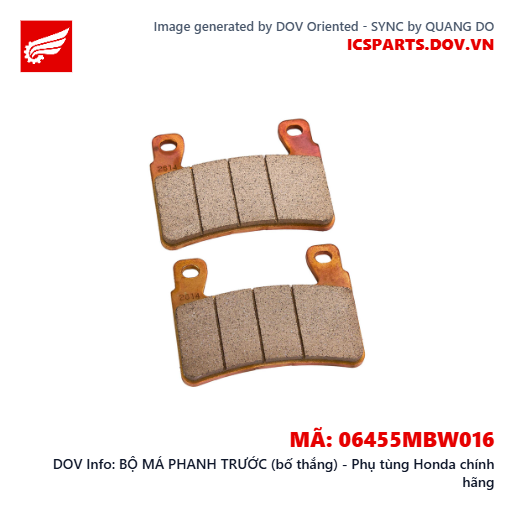 BỘ MÁ PHANH TRƯỚC (bố thắng) - Phụ tùng Honda chính hãng