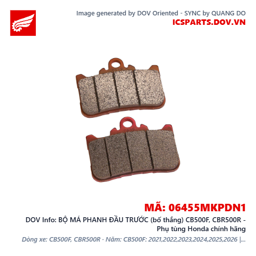 BỘ MÁ PHANH ĐẦU TRƯỚC (bố thắng) CB500F, CBR500R - Phụ tùng Honda chính hãng