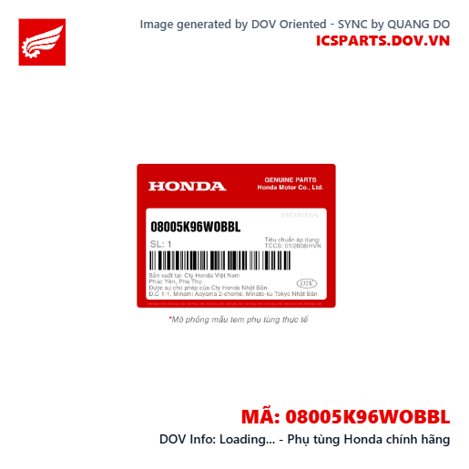Loading... - Phụ tùng Honda chính hãng