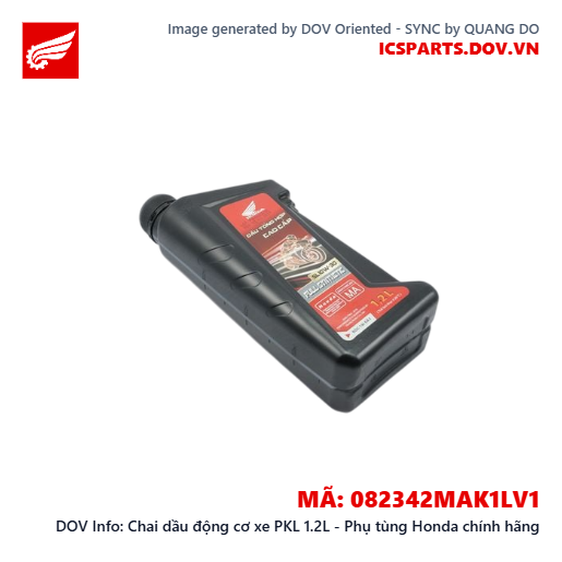 Chai dầu động cơ xe PKL 1.2L - Phụ tùng Honda chính hãng