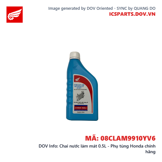 Chai nước làm mát 0.5L - Phụ tùng Honda chính hãng