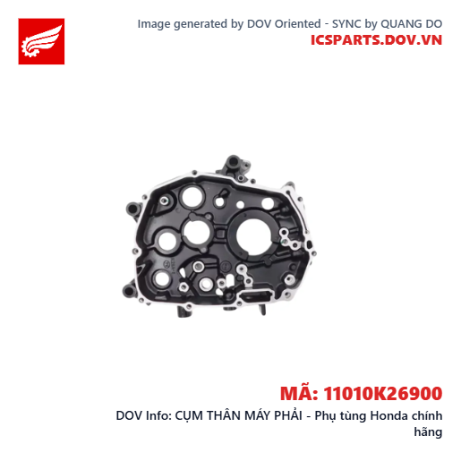 CỤM THÂN MÁY PHẢI - Phụ tùng Honda chính hãng