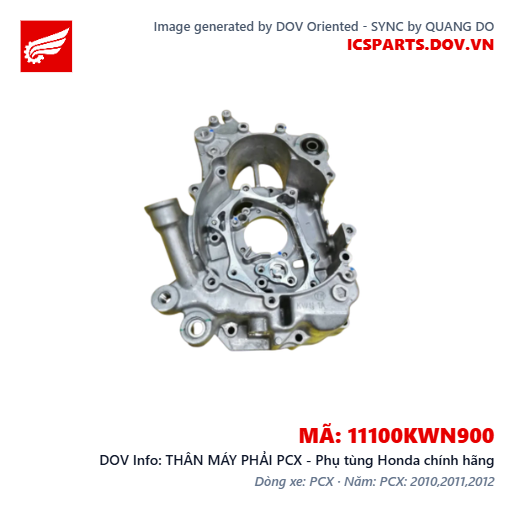 THÂN MÁY PHẢI PCX - Phụ tùng Honda chính hãng