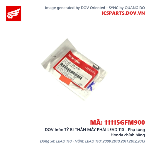 TỲ BI THÂN MÁY PHẢI LEAD 110 - Phụ tùng Honda chính hãng