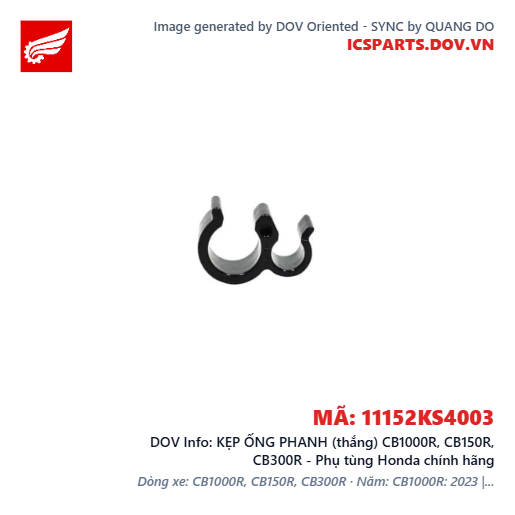 KẸP ỐNG PHANH (thắng) CB1000R, CB150R, CB300R - Phụ tùng Honda chính hãng
