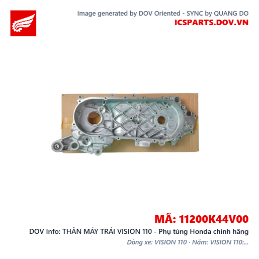 THÂN MÁY TRÁI VISION 110 - Phụ tùng Honda chính hãng
