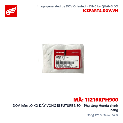 LÒ XO ĐẨY VÒNG BI FUTURE NEO - Phụ tùng Honda chính hãng