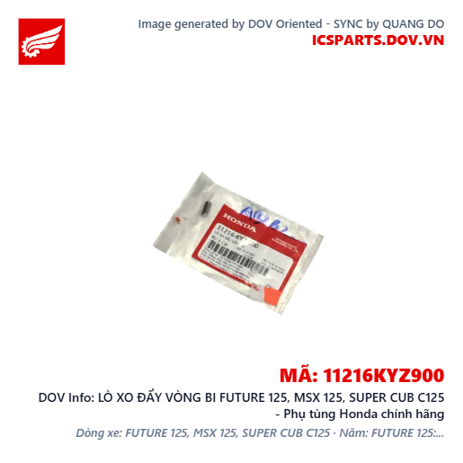 LÒ XO ĐẨY VÒNG BI FUTURE 125, MSX 125, SUPER CUB C125 - Phụ tùng Honda chính hãng
