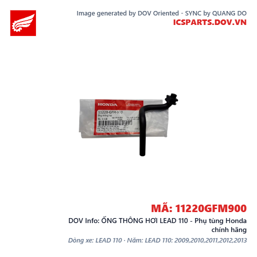 ỐNG THÔNG HƠI LEAD 110 - Phụ tùng Honda chính hãng