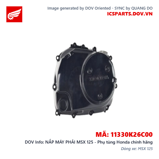 NẮP MÁY PHẢI MSX 125 - Phụ tùng Honda chính hãng