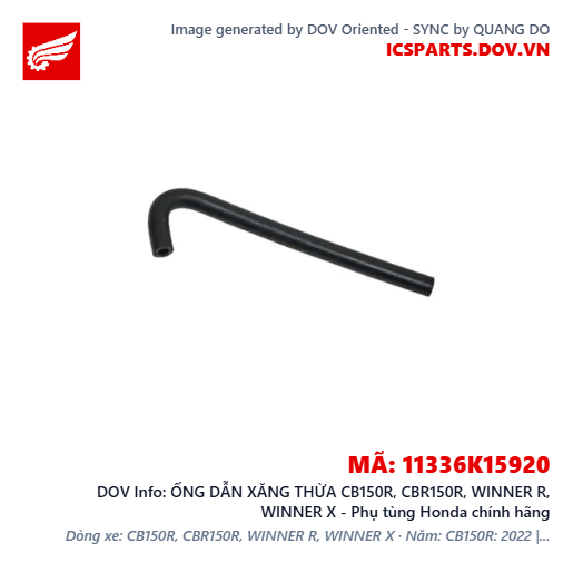 ỐNG DẪN XĂNG THỪA CB150R, CBR150R, WINNER R, WINNER X - Phụ tùng Honda chính hãng