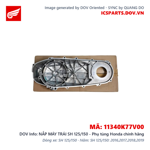 NẮP MÁY TRÁI SH 125/150 - Phụ tùng Honda chính hãng