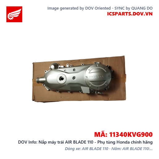 Nắp máy trái AIR BLADE 110 - Phụ tùng Honda chính hãng